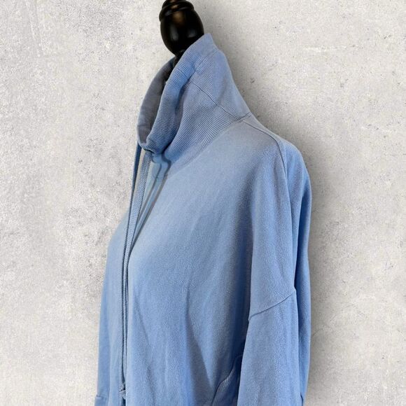 Sweaty Betty Blue Cowl Neck Sweatshirt Hoodie with Pockets Size 8-10 - Picture 12 of 12